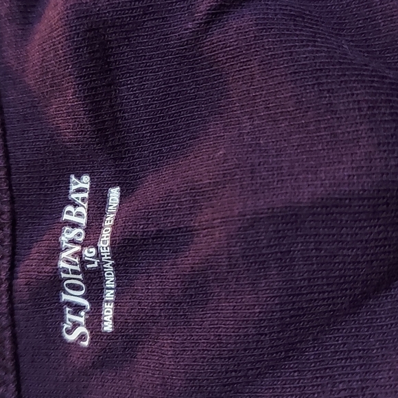 St John's Bay Purple Tshirt Size L - Picture 3 of 4